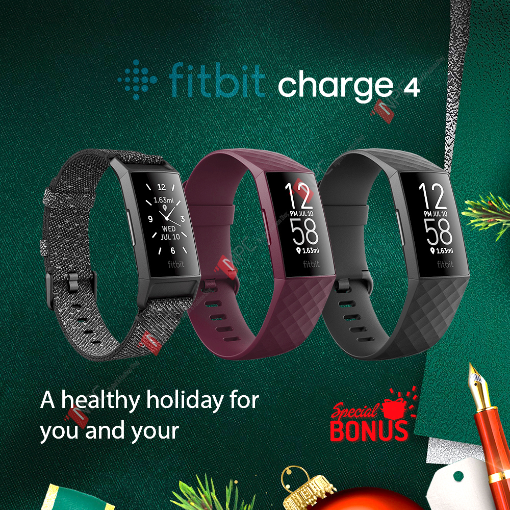 Vòng Đeo Tay Thông Minh Sức Khỏe Fitbit Charge 4 Theo Dõi Sức Khỏe - Nhịp Tim - Giấc Ngủ - GPS
