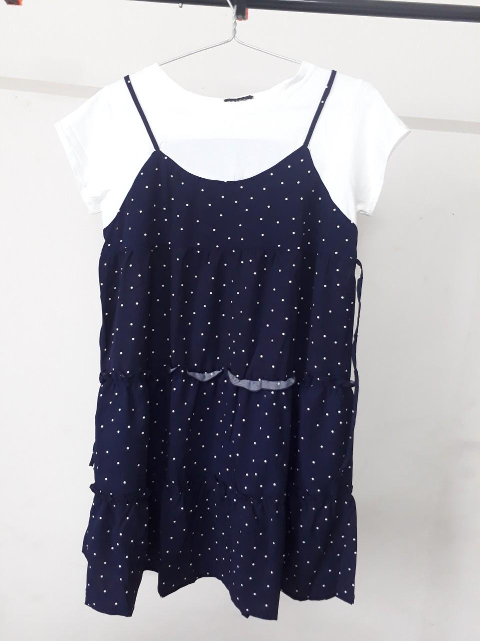 Váy Bầu chấm bi Xinh