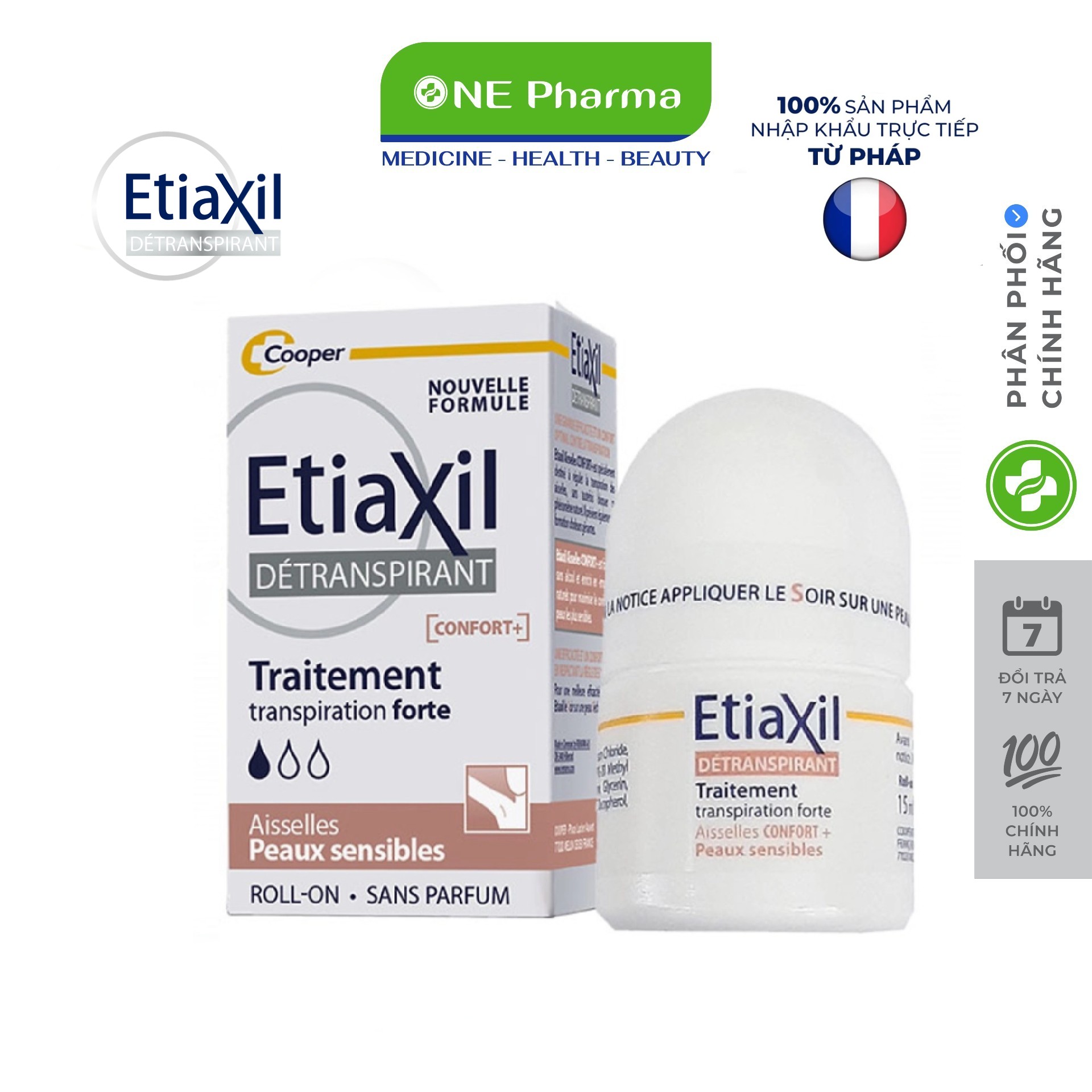 Lăn khử mùi Etiaxil khử mùi mồ hôi hiệu quả Lăn nách Etiaxil Pháp 15ml