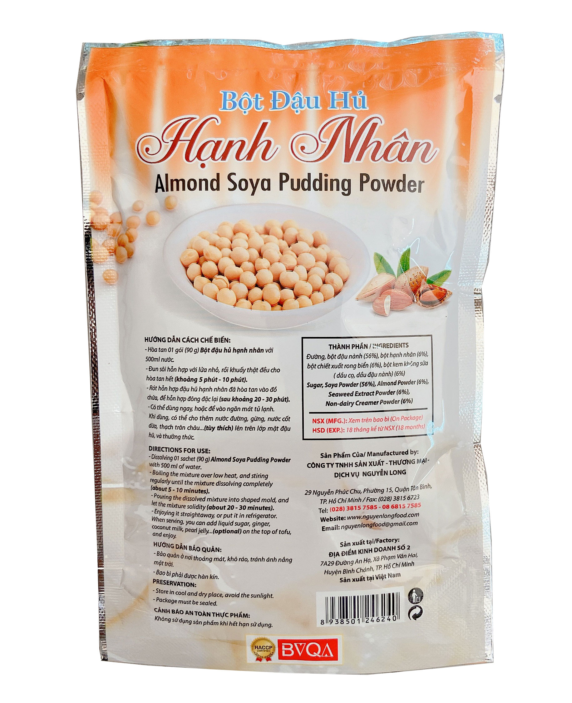 Bột Đậu Hủ Hạnh Nhân Dragon (90gr / túi)