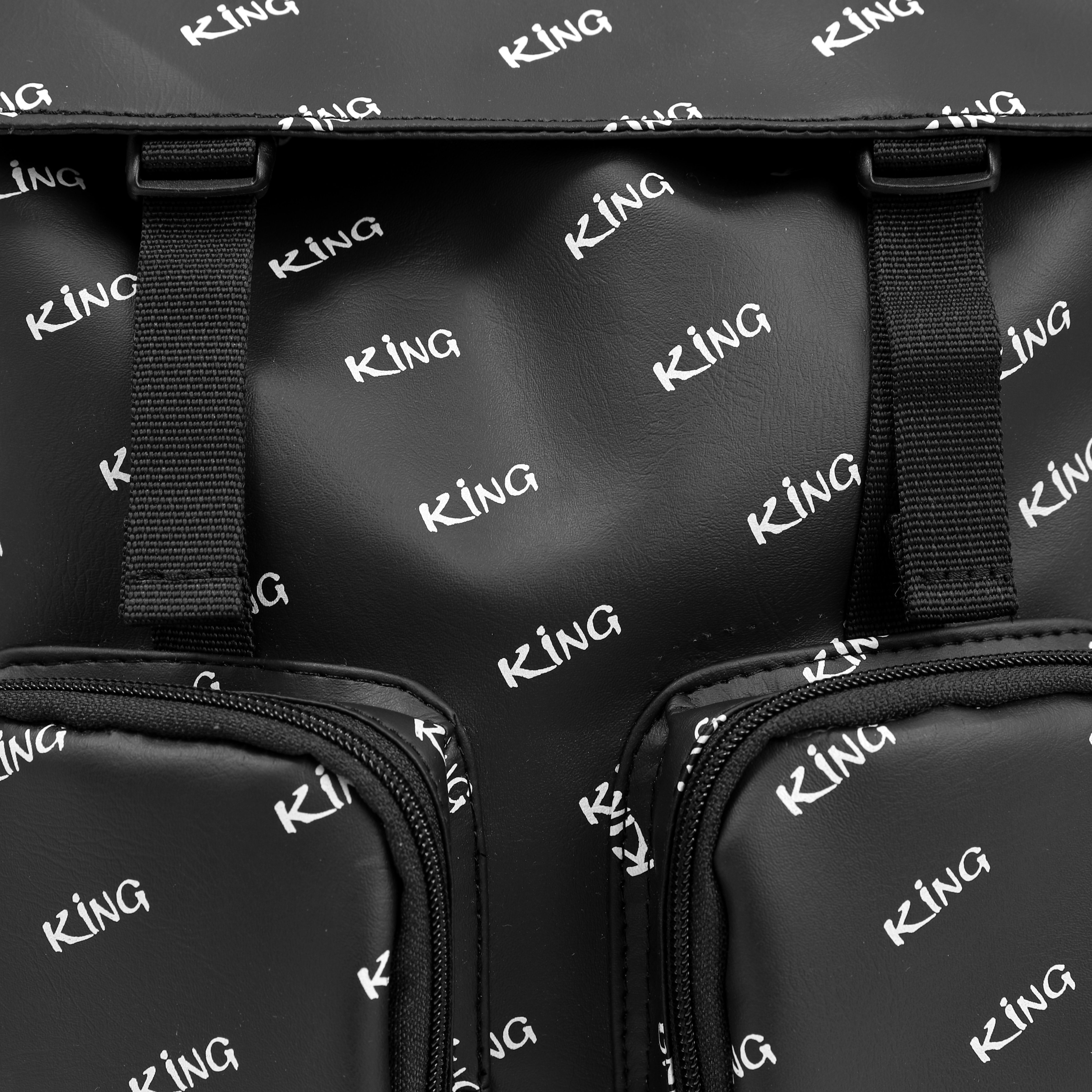 Balo Da Backpack Unisex Chống Nước Balo Backpack King 2-Màu Đen king
