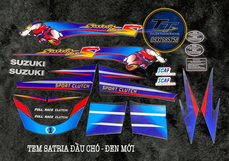 TEM SATRIA 2000 ĐẦU CHÓ - TEM 3 LỚP