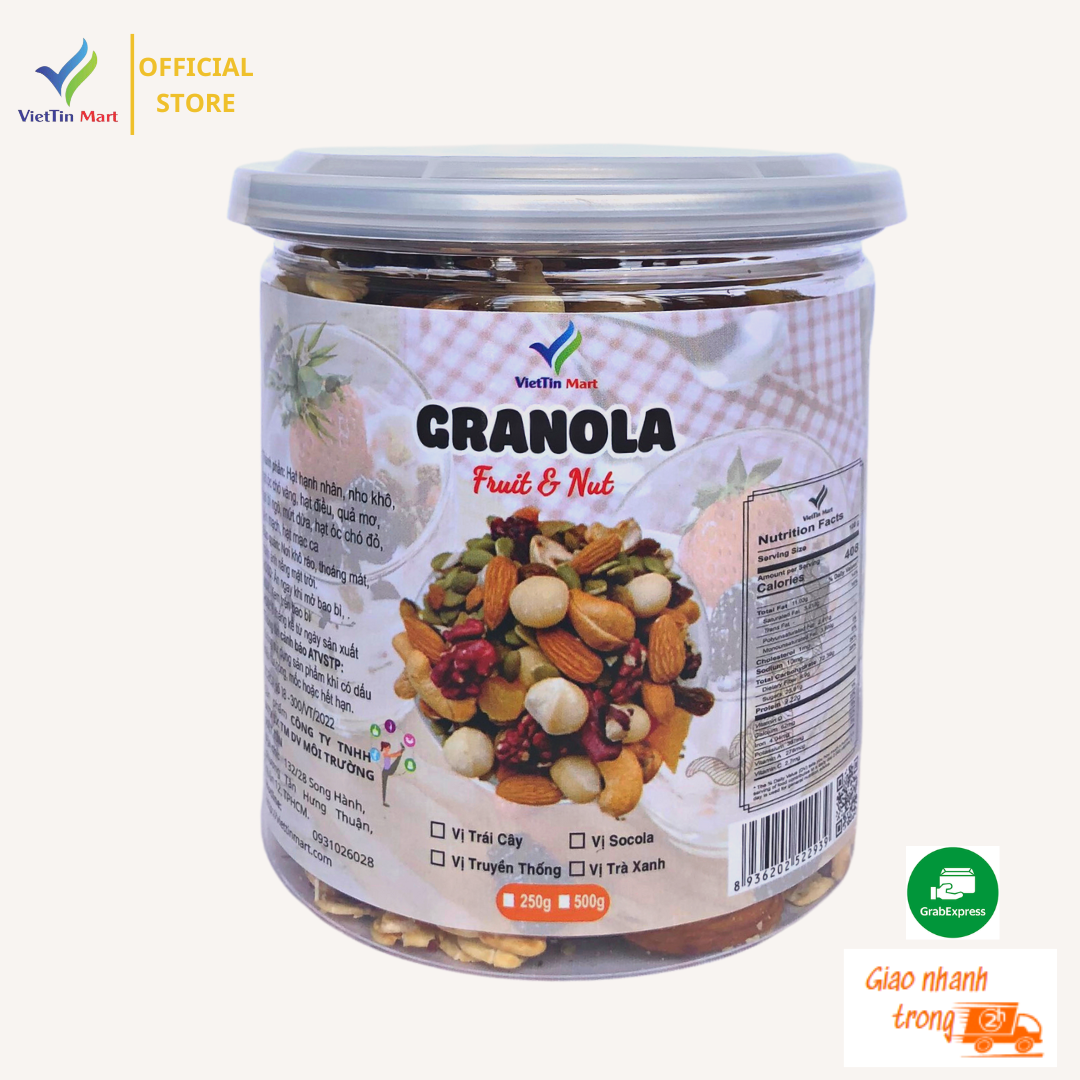 Granola ngũ cốc mix 10 loại hạt viettin mart 250g