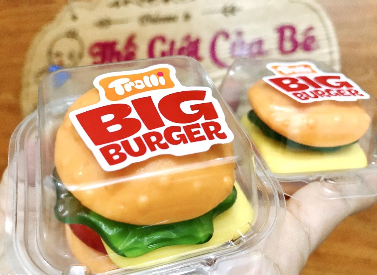 [Date :6/2026]Kẹo Dẻo Trolli Burger XXL Size Đại 50g [Hàng Chuẩn Đức ]