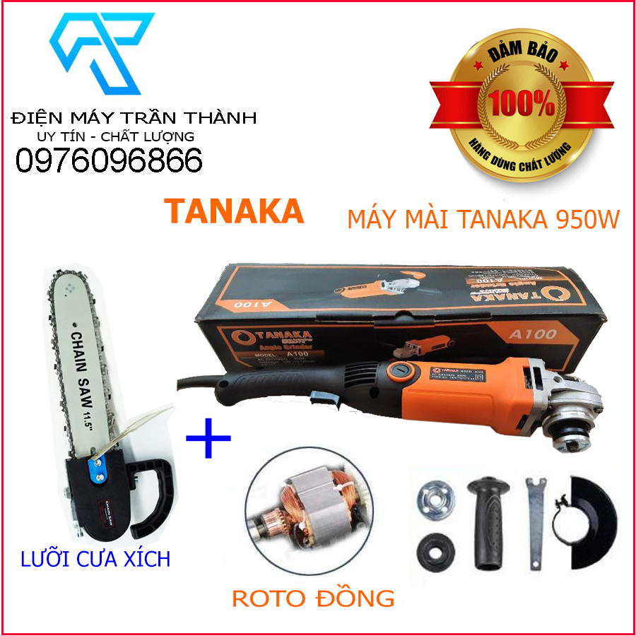 COMBO MÁY MÀI TANAKA+LƯỠI CƯA XÍCH