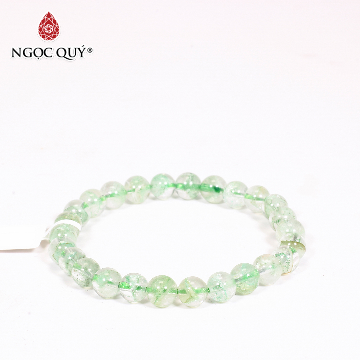 Vòng tay đá thạch anh ưu linh xanh hạt 6mm mệnh hỏa mộc - Ngọc Quý Gemstones