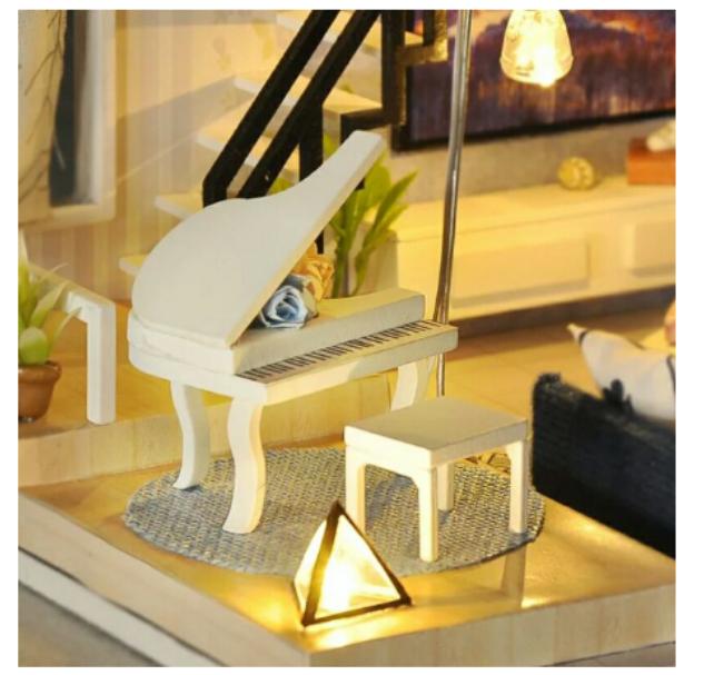 Mô hình nhà gỗ DIY Biệt thự ánh sáng