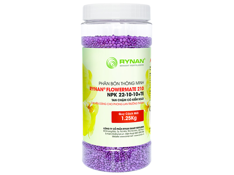 Phân bón thông minh tan chậm rynan 210 npk 22-10-10+te - 1.25kg