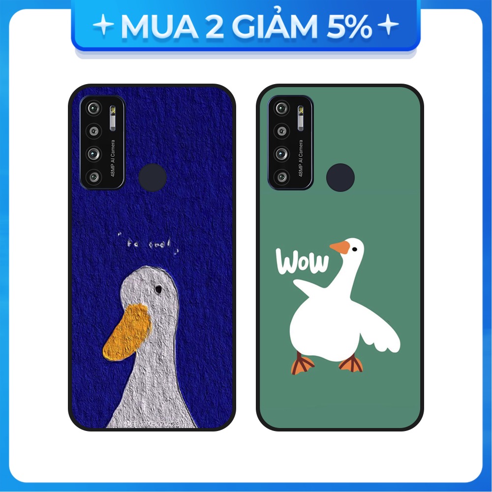 Ốp lưng Vsmart Joy 3/Joy 4/Active 3/Bee 3/Live/...dẻo đen hình Vịt trắng