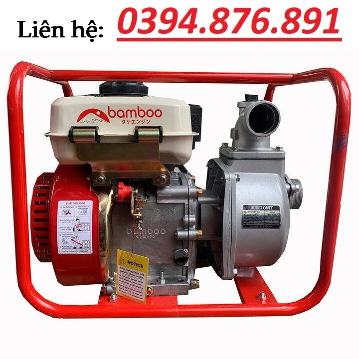 [FREE SHIP] Máy Bơm Nước Chạy Dầu 6.5Hp Bamboo XB20WT