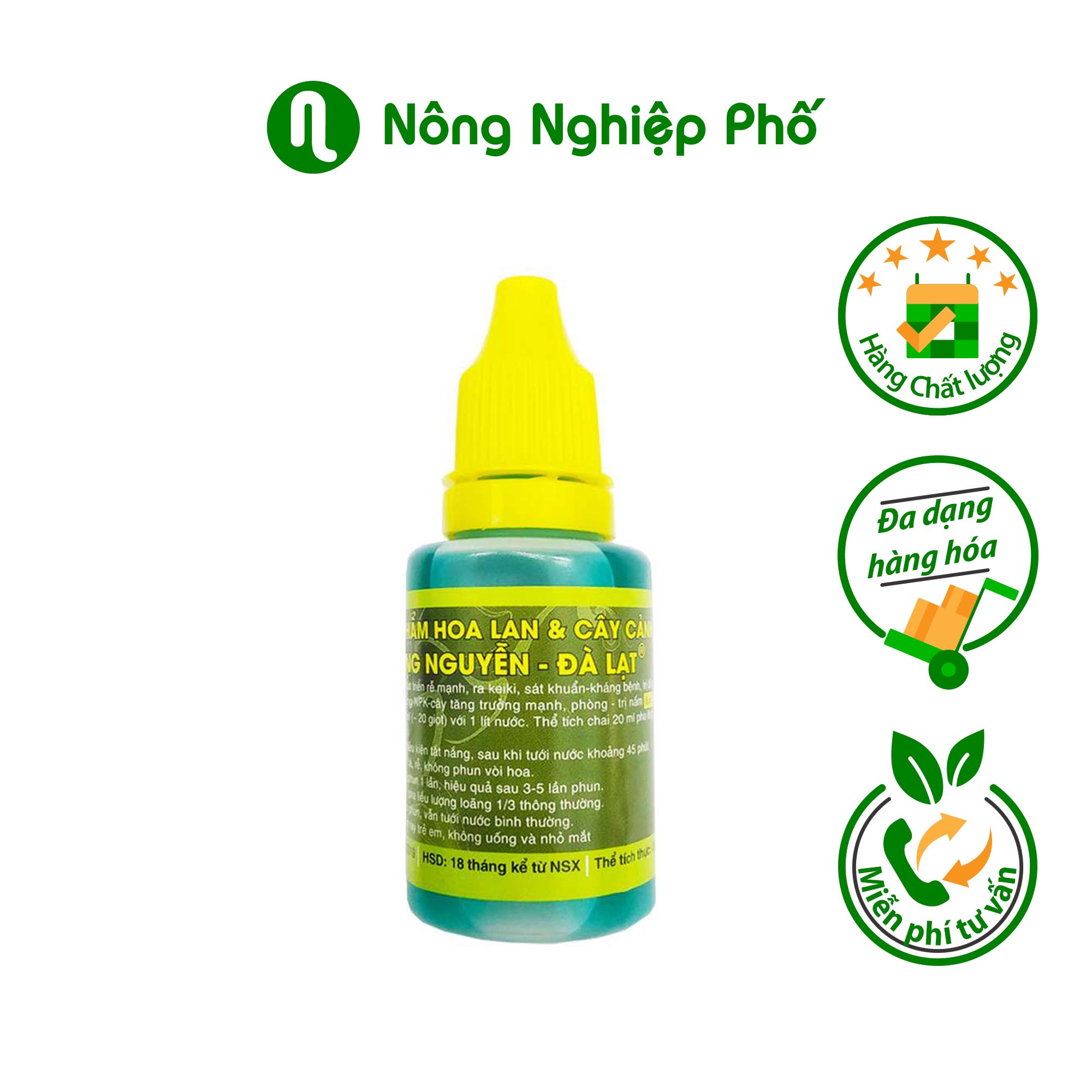 Chế phẩm Hùng Nguyễn 6 in 1 dùng cho hoa lan và cây kiểng - Chai 20ml - Nông Nghiệp Phố