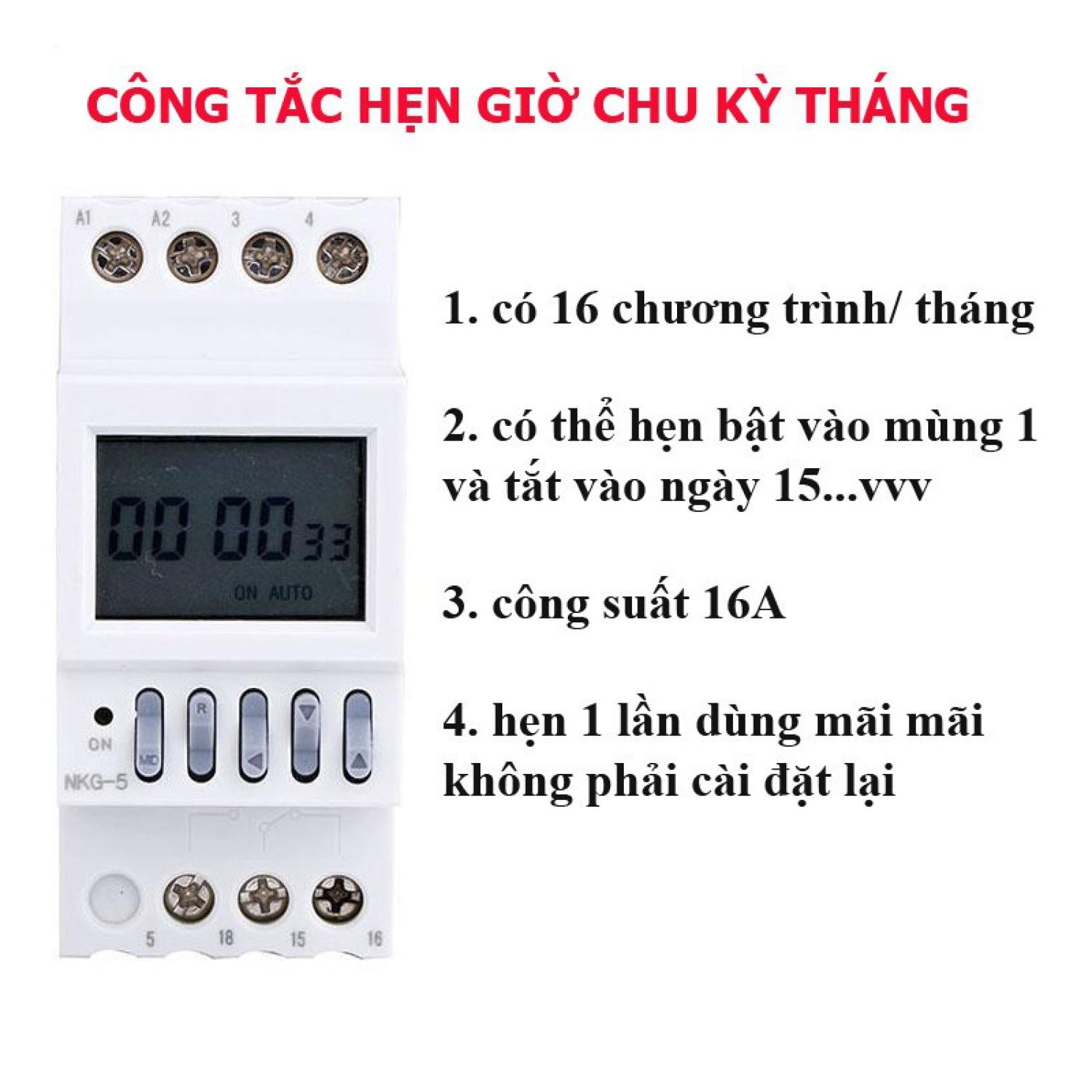 Hẹn giờ chu kỳ tháng - Timer tháng NKG-5