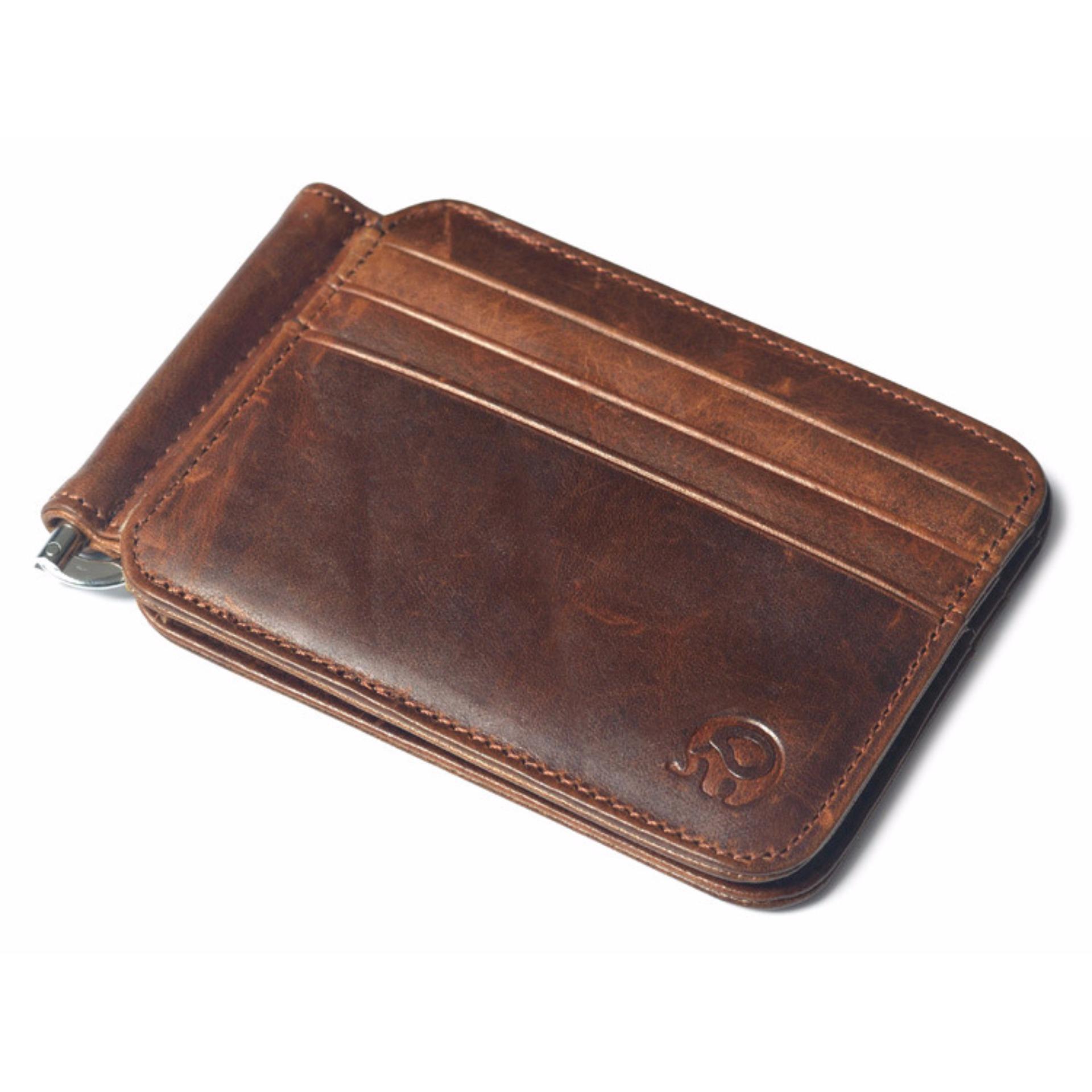 Vintage Money Clip Front Pocket Wallet Slim Minimalist Wallet RFID Blocking