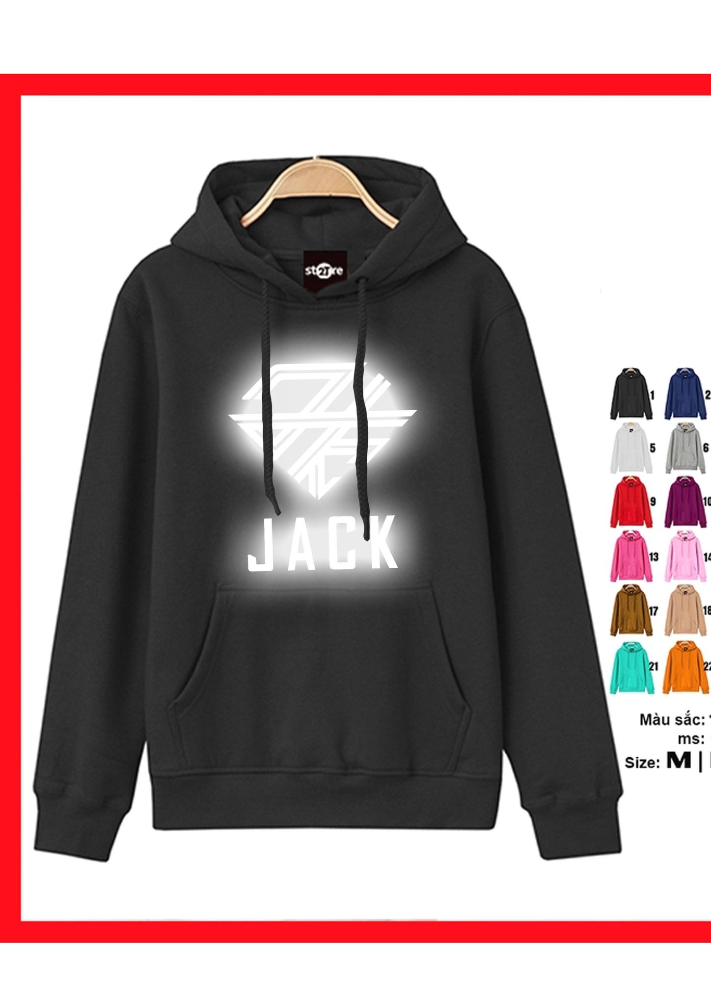 áo Hoodie Jack Đóm , áo Jack Phản Quang Có Đủ Size
