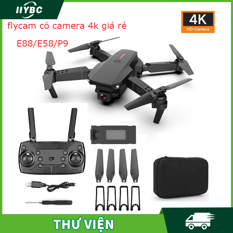 tool world VN  Flycam Có Camera 4k Giá Rẻ/Flycam E88 Pro 4k 2camera/MáY Bay đIểU KhiểN Từ Xa 4 CáNh 