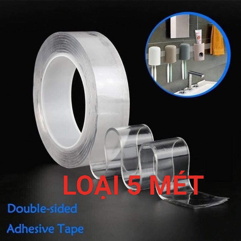 Cuộn Keo 2 Mặt Silicon Siêu Dính Trong Suốt