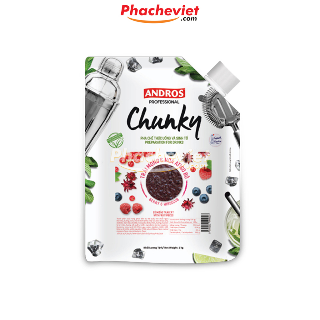 Mứt trái cây Chunky Andros túi 1kg