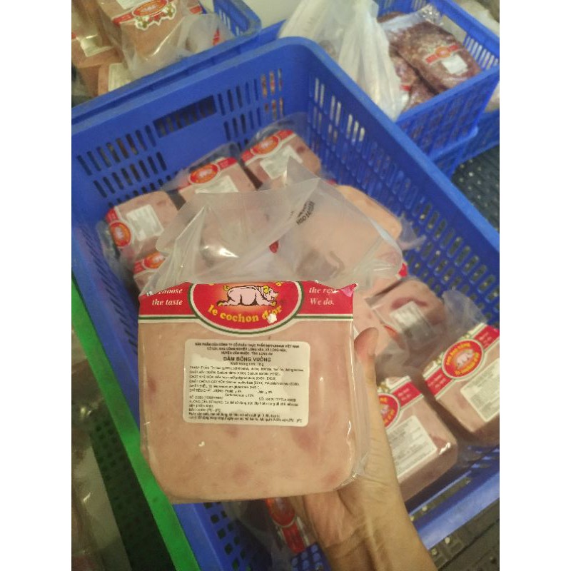 Dăm bông vuông - square ham - nguyên khối ( 1 kg/túi)