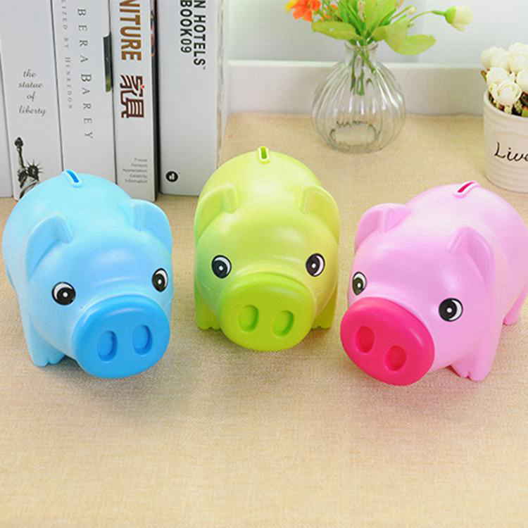 Ống heo đựng tiền  - Ống heo nhựa tiết kiệm nhiều màu sắc siêu đáng yêu