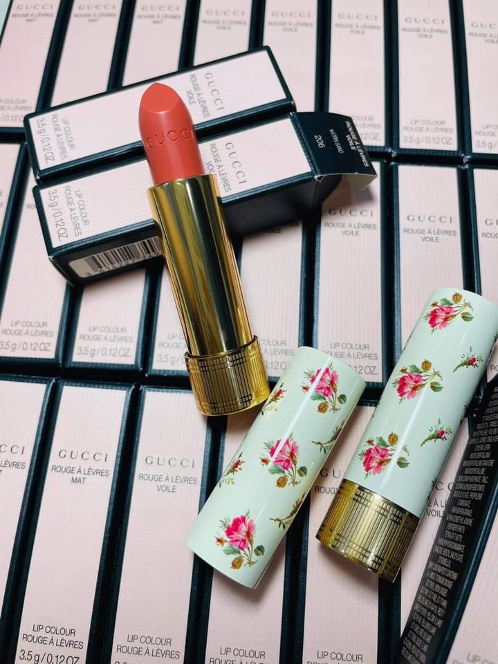 💄Son Gucci Voile 206 Katrin Sand - Cam Đất💄