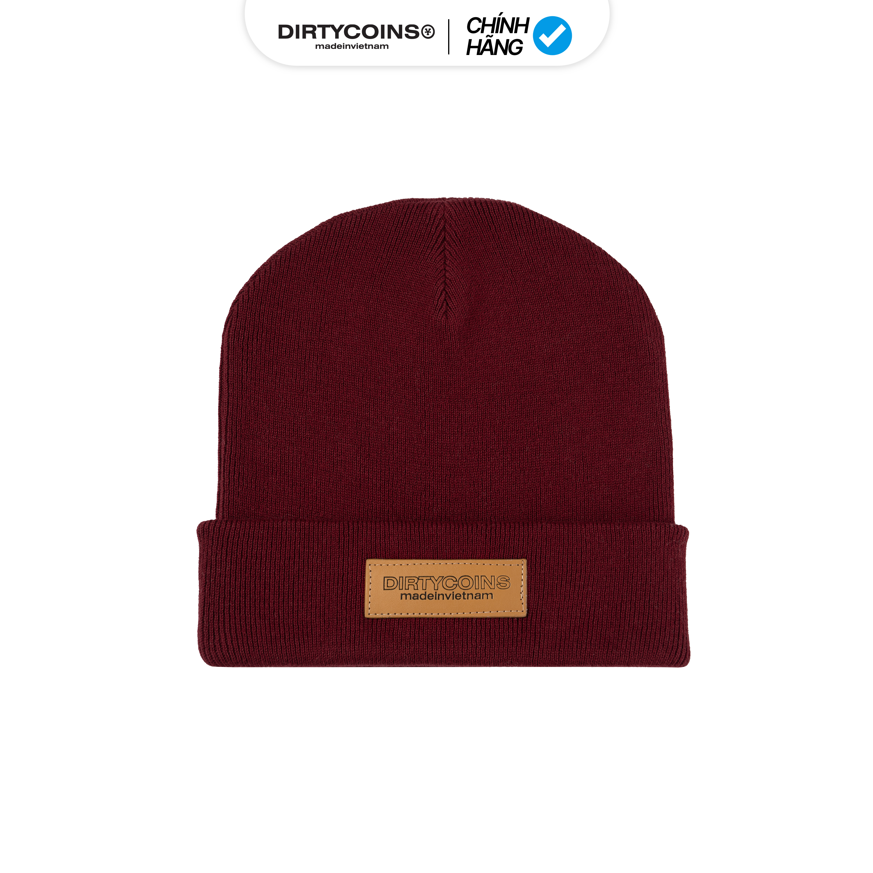 Nón DirtyCoins Leather Patch Beanie