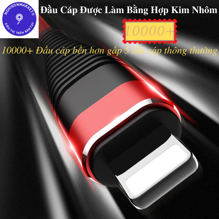 Cáp sạc nhanh cho iphone dây dù