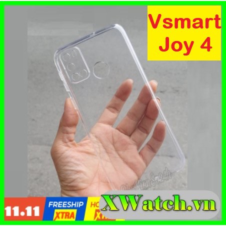 Ốp dẻo silicon Vsmart Joy 4 Joy 1+ Joy 2+ Joy 3 trong suốt có gờ bảo vệ camera