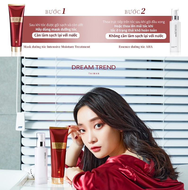 [HCM]Combo Mask Ủ Tóc + Tính chất dưỡng phục hồi tóc AHA DREAM TREND