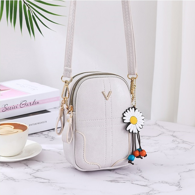 [HCM]Túi đựng điện thoại T26 Da Mềm Thời Trang Siêu Cute - Trắng