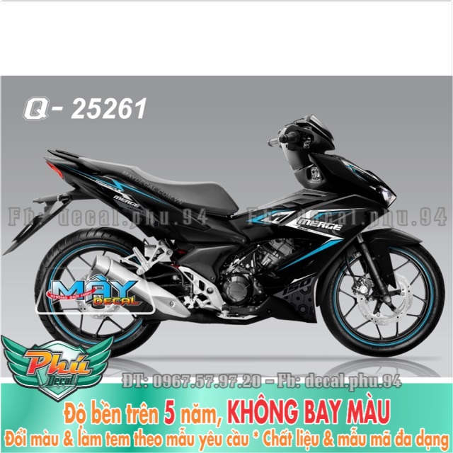 Tem rời Winner X Phối chỉ xanh Xe đen bóng + Nhám mã 3