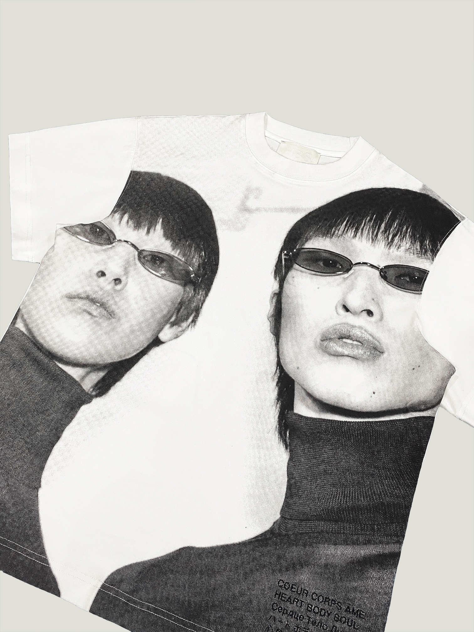 Áo thun hình HBS DOUBLE TROUBLE T-SHIRT - WHITE