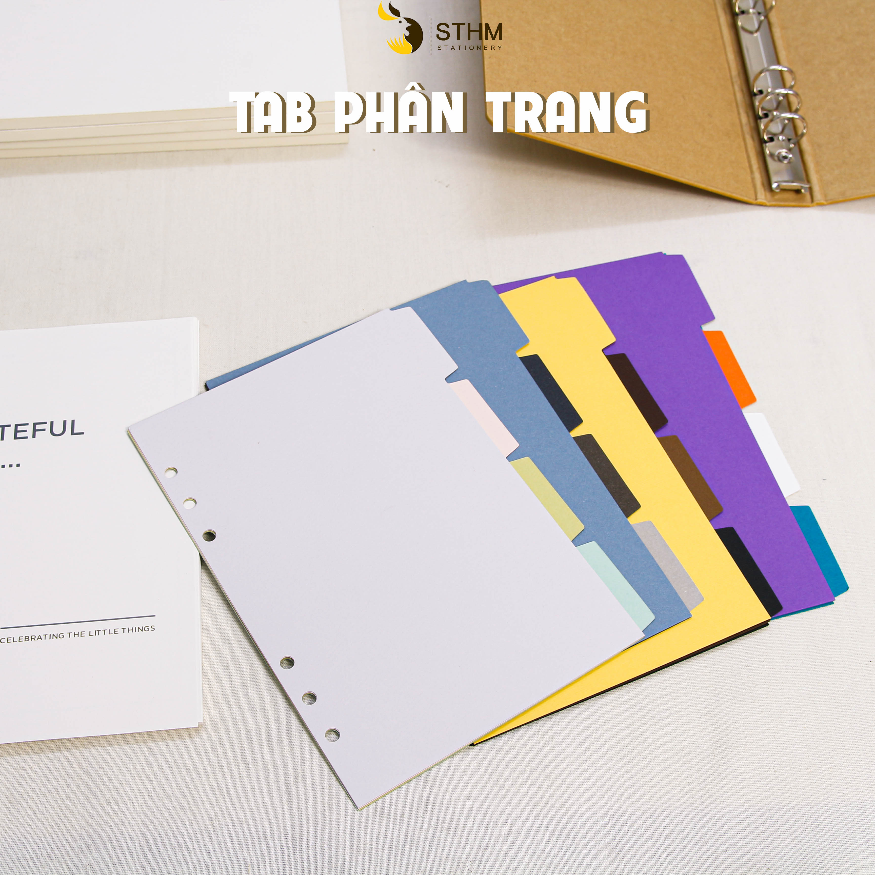 Tab phân trang cho sổ còng A5 - 6 lỗ - STHM stationery