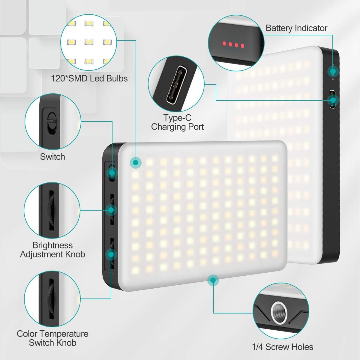 Đèn led Mini Ulanzi Vijim Vl120 Bi Color