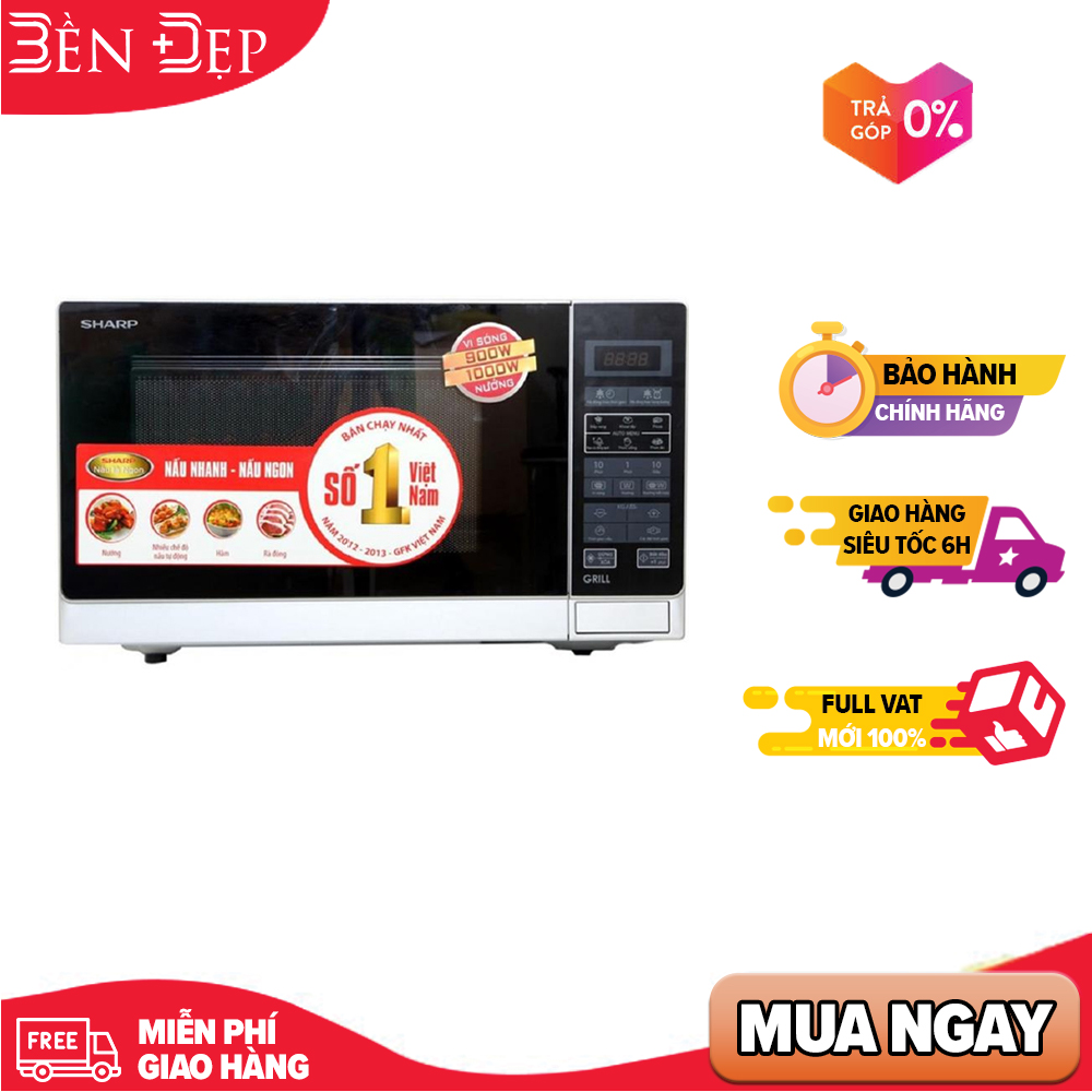 Lò vi sóng Sharp R-G572VN-S 25 Lít (Giá áp dụng giao tại HN, HCM& các tỉnh liên hệ shop)
