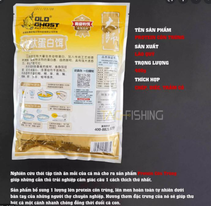 Mồi Câu Lão Quỷ - Protein Côn Trùng