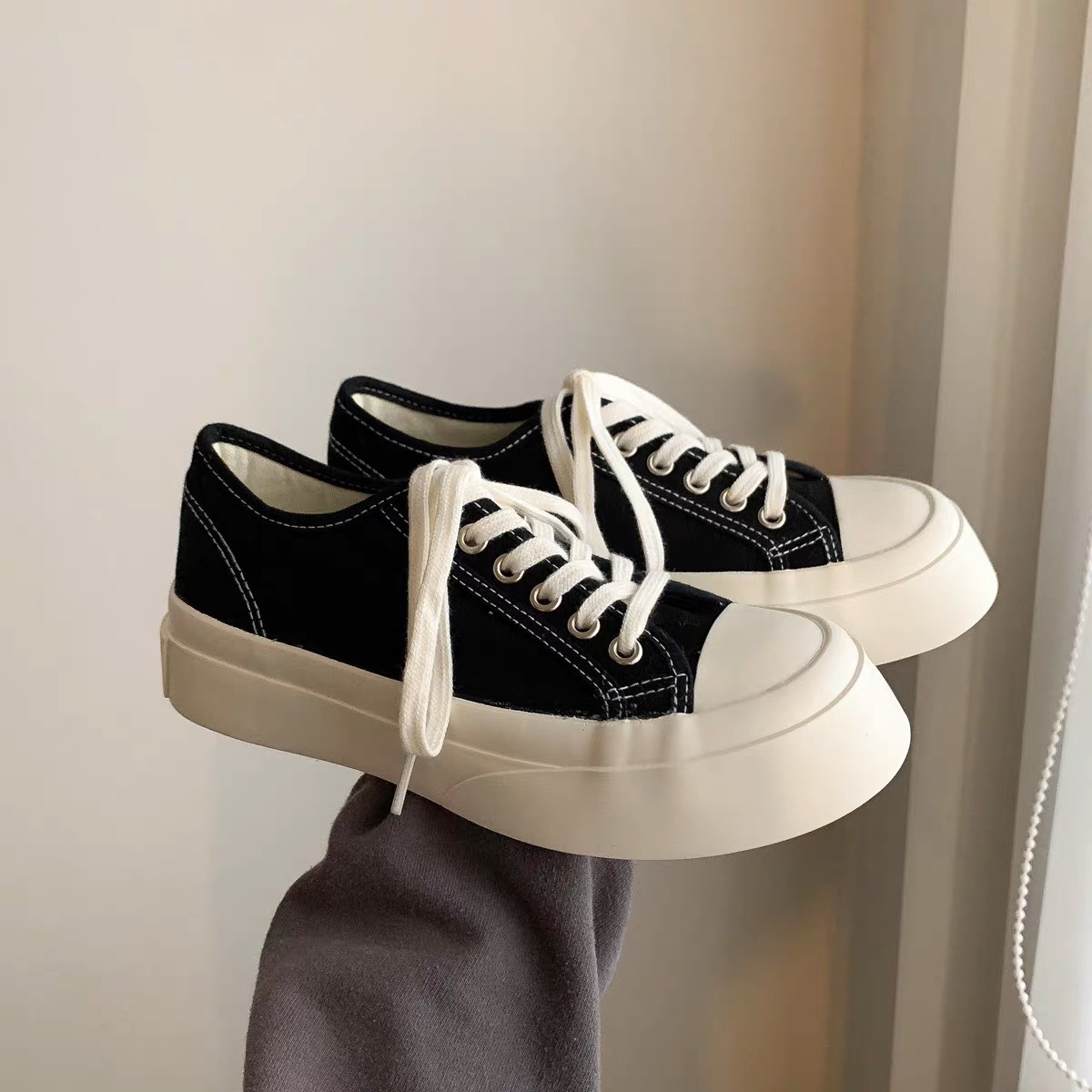 GIÀY Ulzzang thể thao nữ chất vải dáng basic phong cách Hàn Quốc