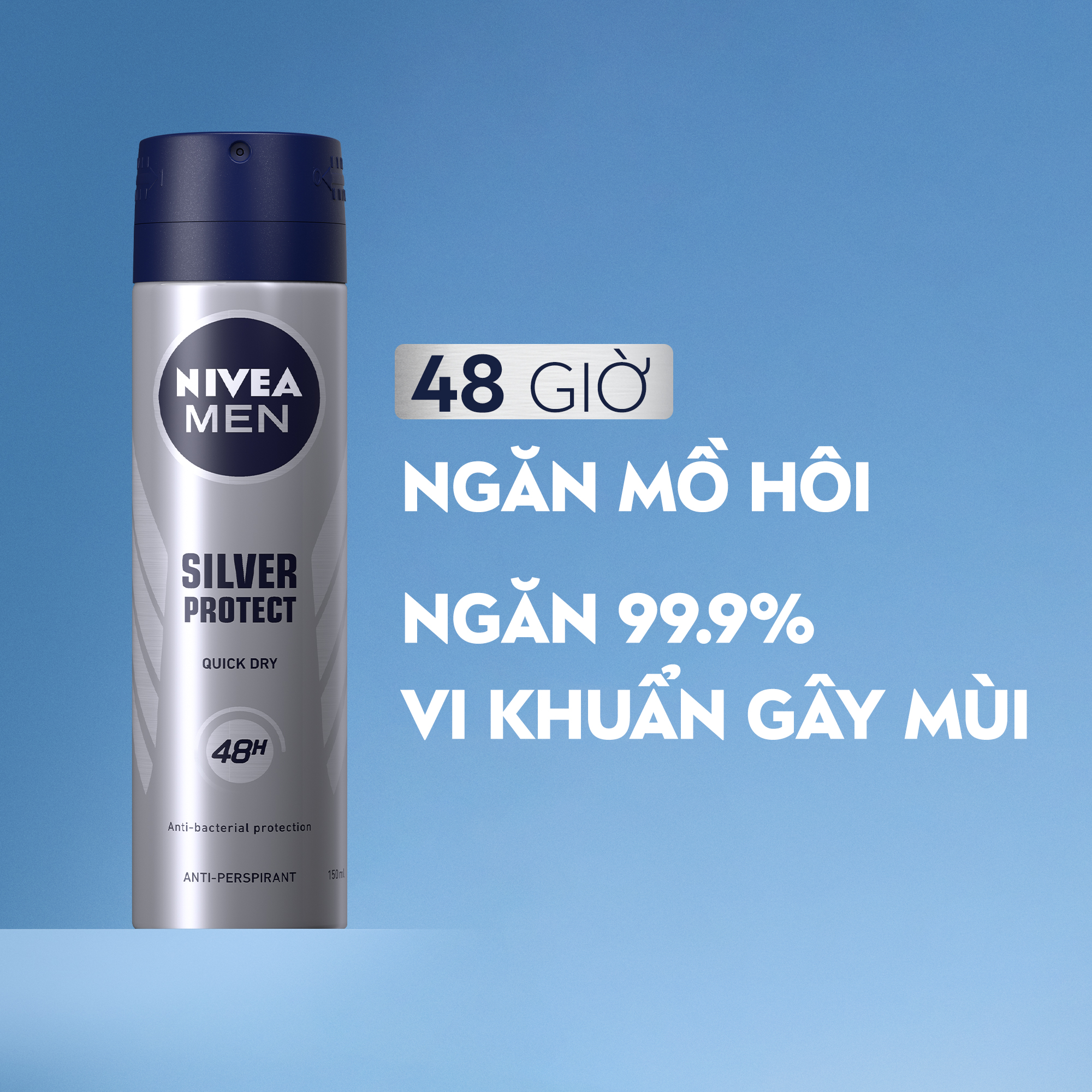 Xịt Ngăn Mùi NIVEA MEN Phân Tử Bạc (150 ml) - 82959