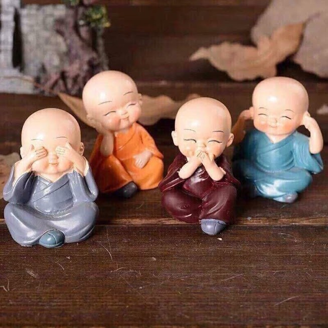 [HCM]Bộ Tượng 4 Chú Tiểu Tứ Không