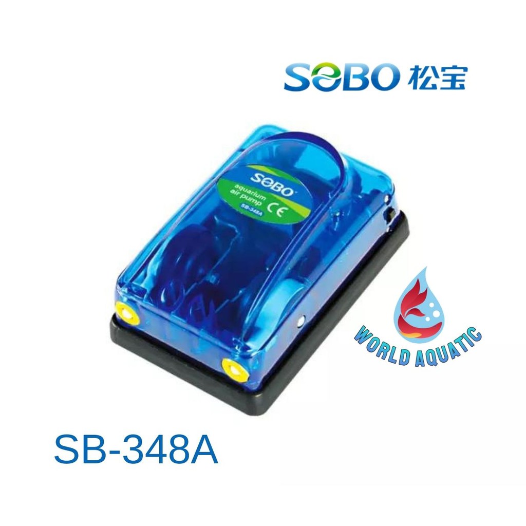 Máy sủi oxy  2 vòi SOBO SB 348 dành cho hồ cá cảnh
