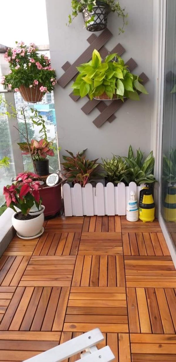 [HCM]Ván sàn gỗ - Mẫu 6 nan ( xử lý chống thấm + lên màu + sơn PU 3 lớp )