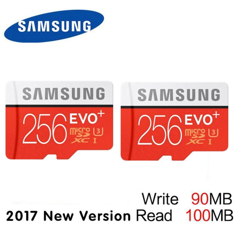 [Model Mới] Combo Giá Hot 2 Thẻ nhớ Thẻ nhớ MicroSDXC Samsung Plus 256GB U3 4K R100MB/s W90 MB/s - Box Hoa New 2020 (Đỏ) + Kèm Adapter - Hàng Chính Hãng