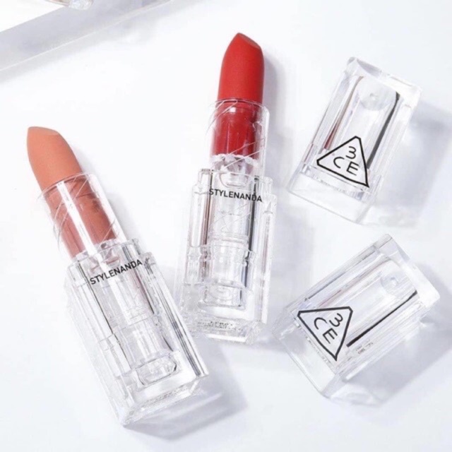 Son Thỏi 3CE Stylenanda Vỏ Trong Suốt Soft Matte Lipstick - Clear Layer Edition
