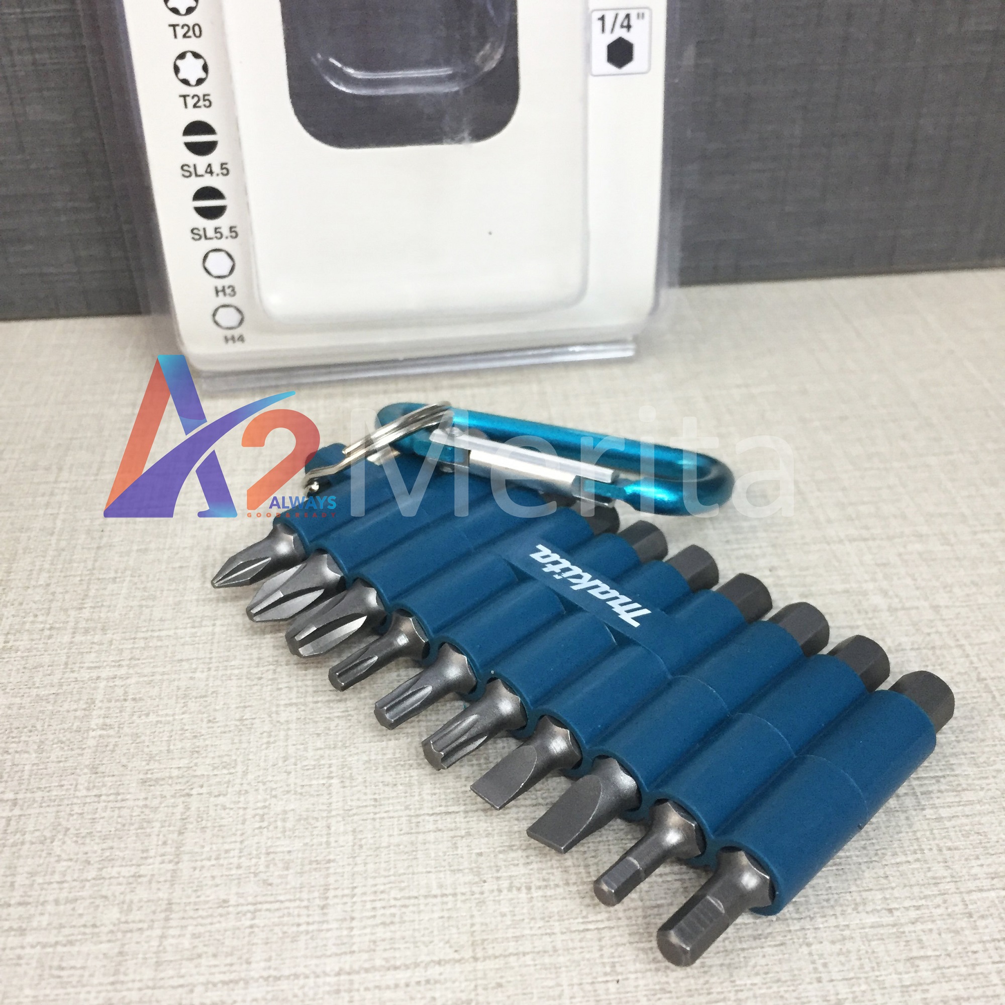 Bộ 10 mũi vít có móc treo Makita D-67620