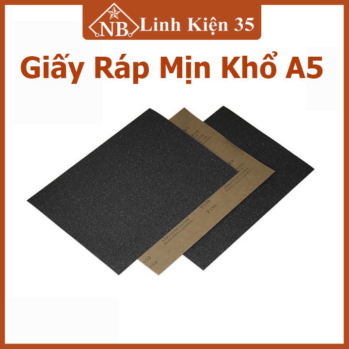 Giấy ráp mịn khổ A5, giấy mài mòn kim loại, gỗ, nhựa...