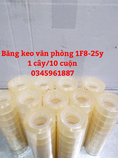 [HCM][Giá sỉ] Băng keo văn phòng 1F8 - 25Y(22.5m) 1 cây/10 cuộn