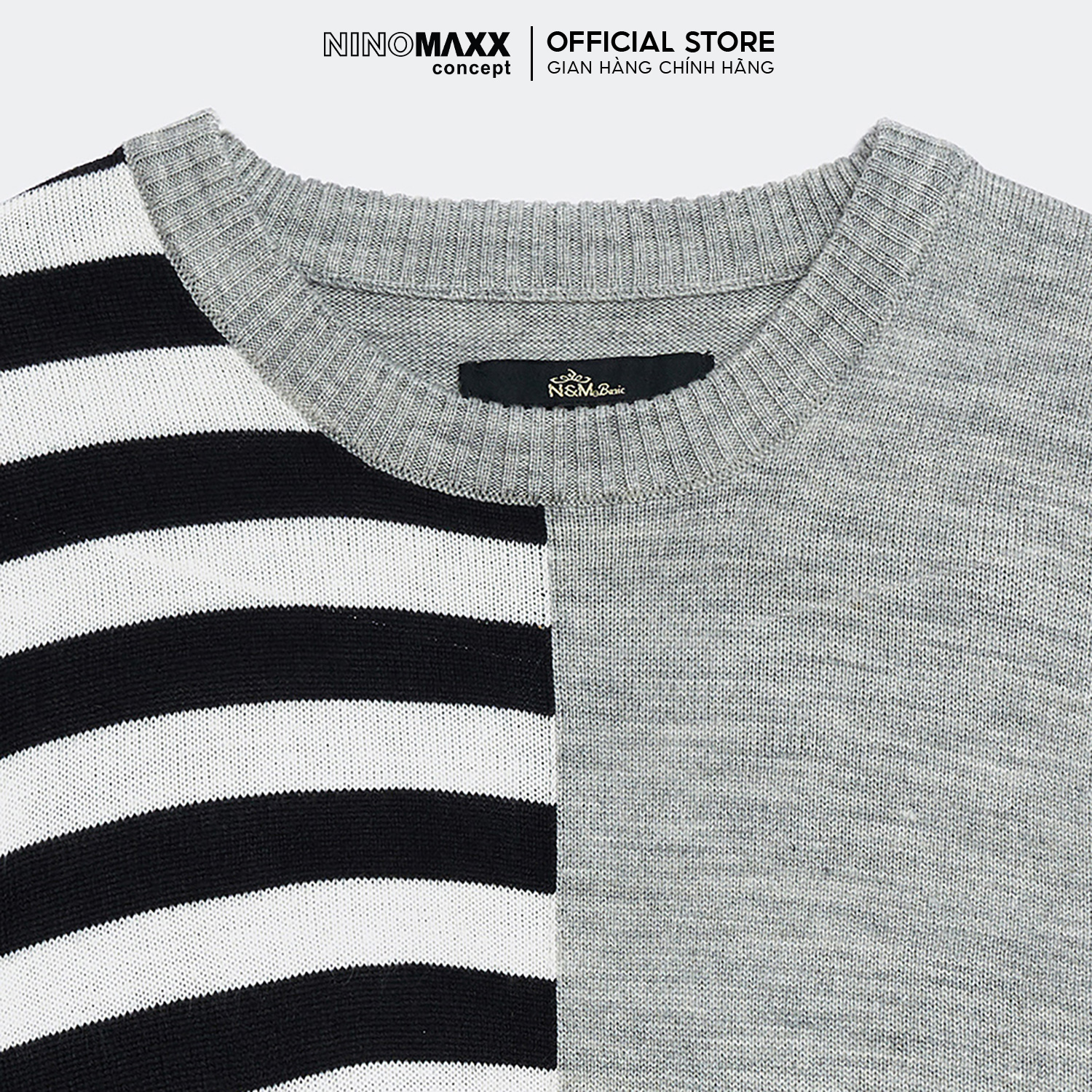N&M áo Sweater Nam basic tay dài chất len dệt kim 1902089