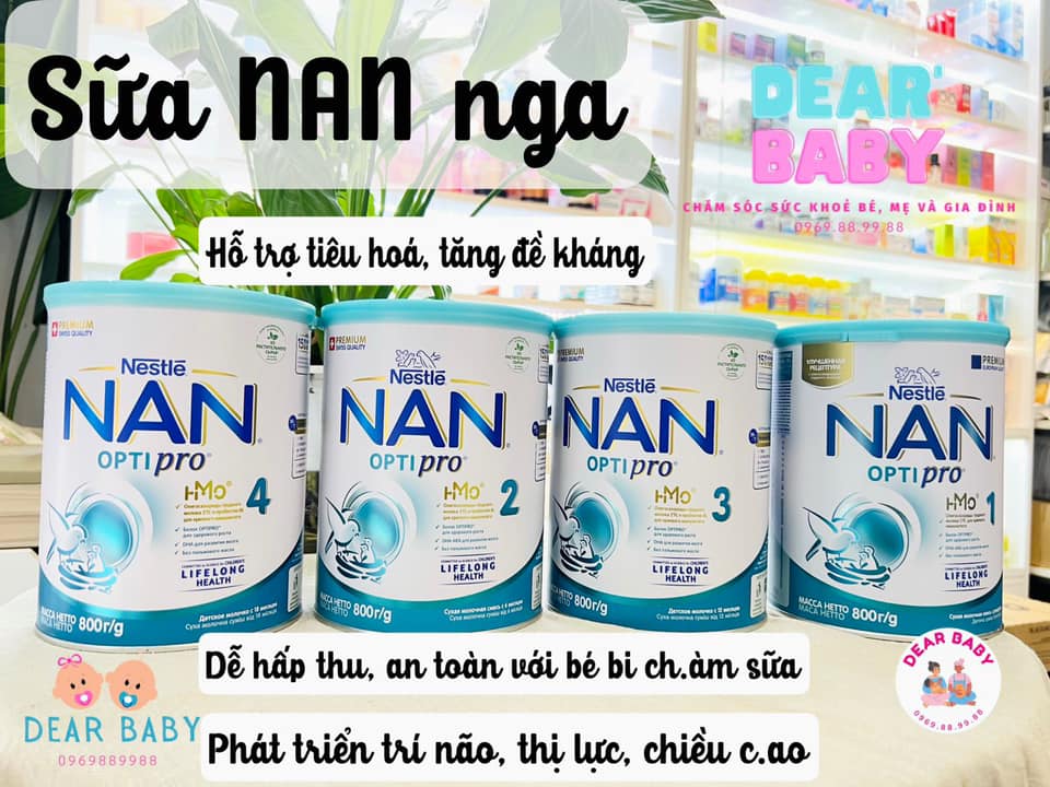 Sữa NAN NGA 800G OPTIPRO (đủ 4 số 1,2,3,4)