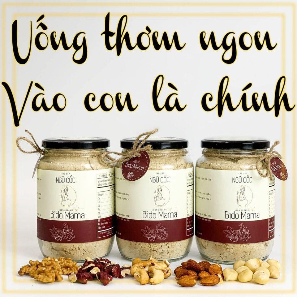 Ngũ cốc mẹ bầu cao cấp Bido mama 25 loại hạt 600g giúp mẹ giảm nghén, con tăng cân