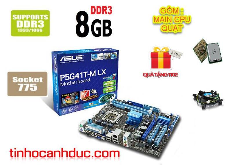 Bảng giá Main ASUS P5G41T-MLX sk 775 sp 8G DDR3 TẶNG KÈM CPU QUẠT FE CHẮN ĐẦY ĐỦ Phong Vũ