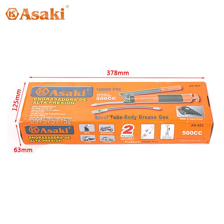 Bơm mỡ  cao cáp 500cc Asaki, chuyên dùng cho thợ (Không bị e mỡ khi bơm)